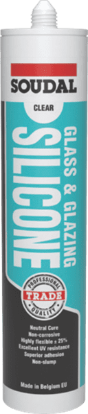SOUDAL GLASS & GLAZING SILICONE - LIGHT GREY